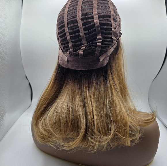 Nels Wigs Ayla Brown & Dirty Blonde Monofilament Shoulder Length Wig - Picture 12 of 16